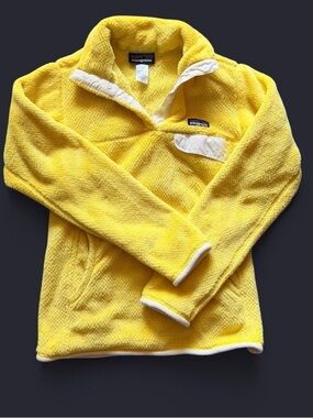 Patagonia Bright Yellow Fleece Snap-T Pullover